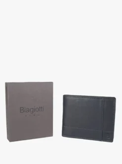 Biagiotti Uomo Portafoglio in pelle da uomo - blu scuro