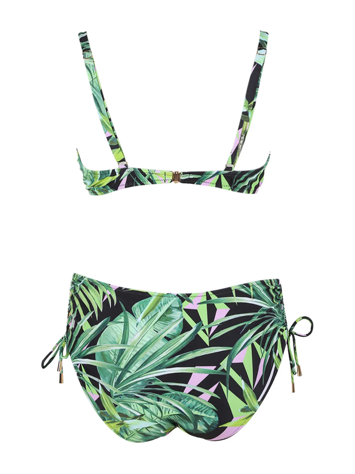 Bikini 4 You Bikini donna imbottito con ferretto e slip a vita alta COPPA C