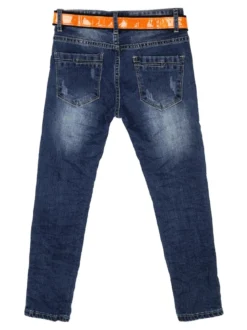 Bimbo Style Jeans slavati con cintura