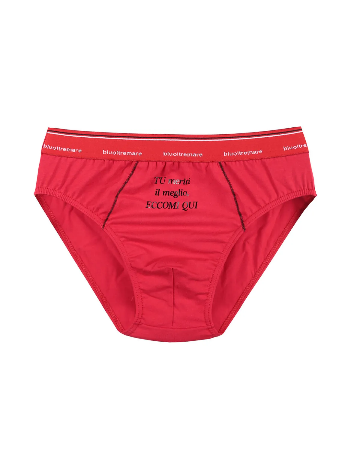 Bluoltremare Slip da uomo con scritta