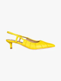 Bottega22 Slingback donna a punta con tacco a rocchetto - giallo