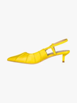 Bottega22 Slingback donna a punta con tacco a rocchetto - giallo