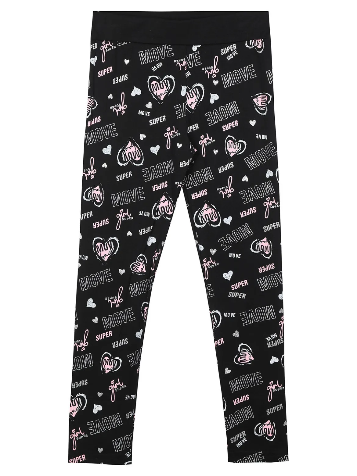 Bouny Baby Leggings stampati da bambina con fascia elastica