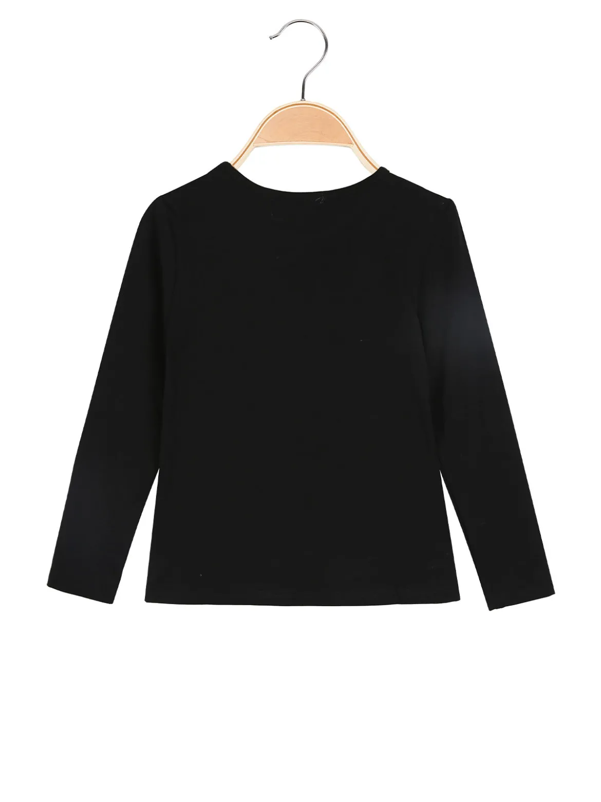 Bouny Baby T-shirt da bambina a maniche lunghe con strass - nero