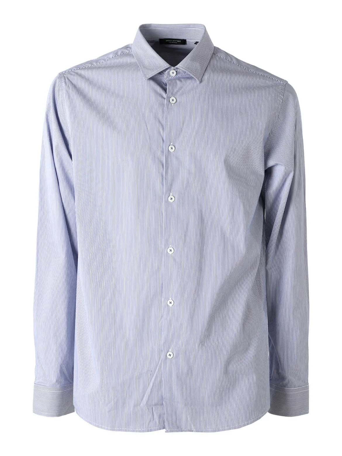 Bread & Buttons Camicia da uomo rigata a maniche lunghe - blu