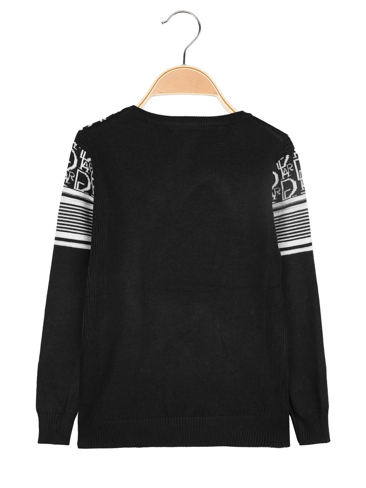 Brum Beby Pullover girocollo da bambino in maglia - nero