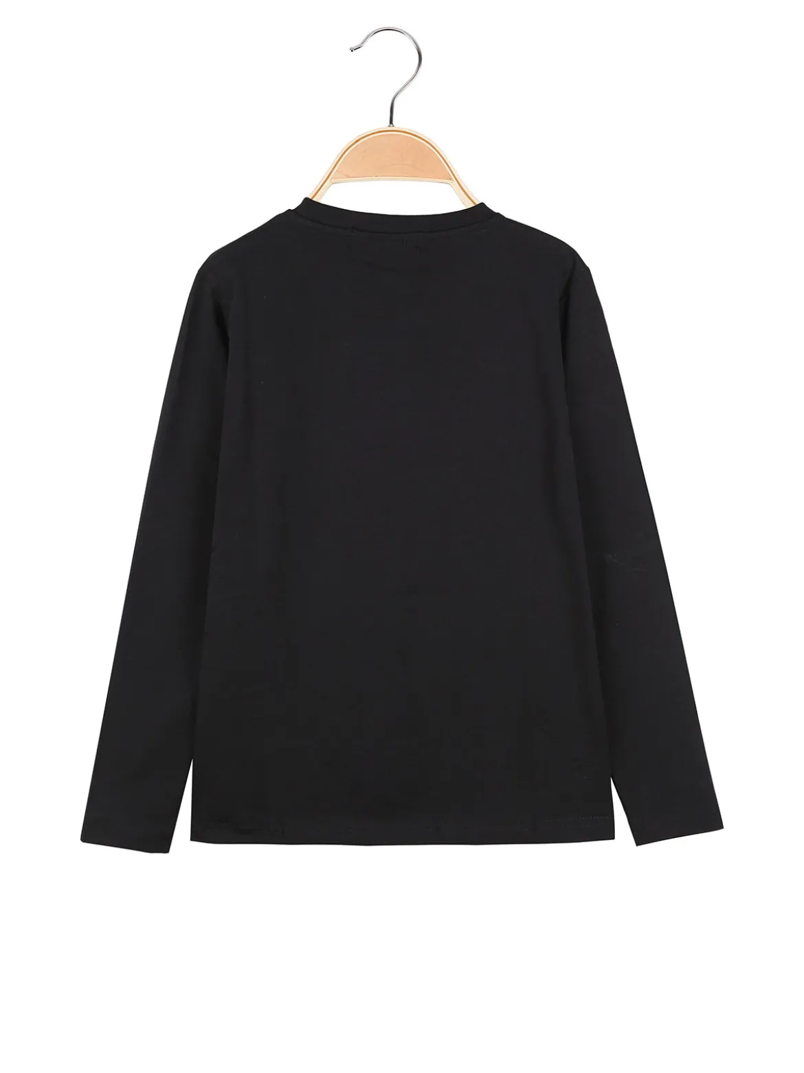 Brum Beby T-shirt da bambino a maniche lunghe con stampa - nero