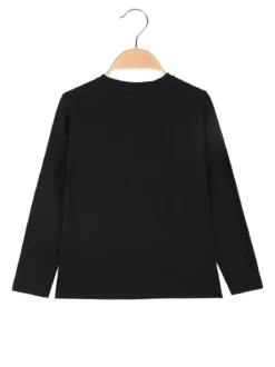 Brum Beby T-shirt maniche lunghe da bambino con stampa - nero