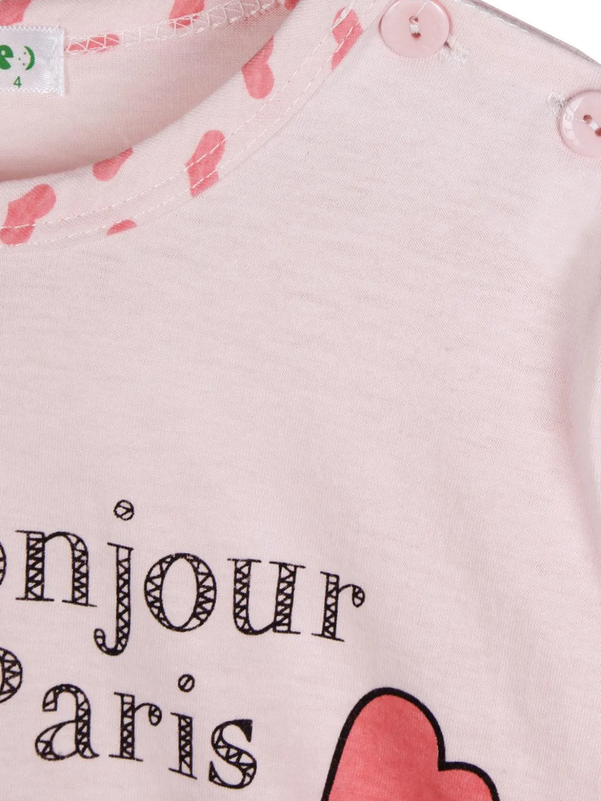 Buonanotte Pigiama bimba con cuori in cotone