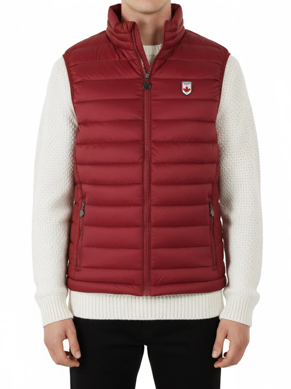 Canada Trail Smanicato imbottito da uomo con zip - bordeaux