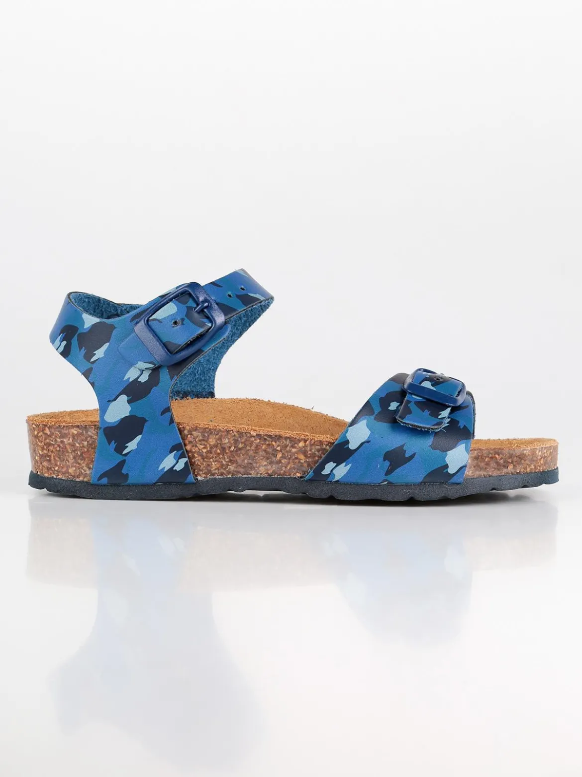 Canguro Sandali anatomici in pelle con stampa mimetica