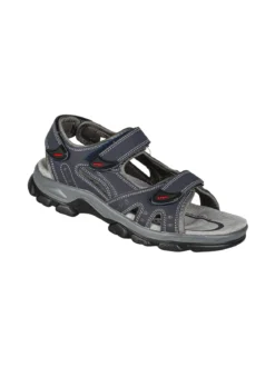 Canguro Sandali da uomo con cinturini a strappo - blu scuro