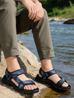 Canguro Sandali uomo con cinturini a strappo