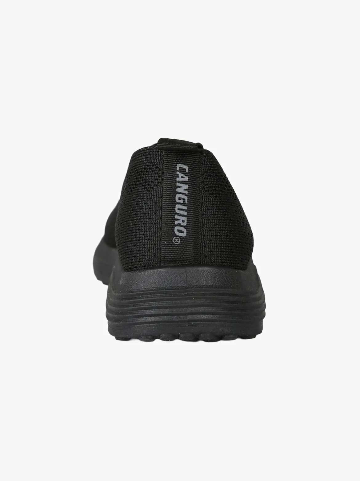 Canguro Sneakers donna slip on in maglia con zeppa - nero