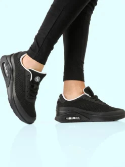 Canguro Sneakers sportive da donna in tessuto con air - nero