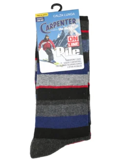 Carpenter Calze lunghe da uomo pile a righe