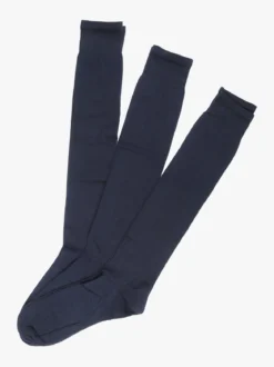 Carpenter Confezione da 3 paia di calze lunghe da uomo in cotone mercerizzato - blu scuro