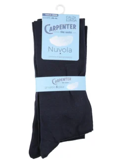 Carpenter Confezione da 3 paia di calze lunghe da uomo in cotone mercerizzato - blu scuro
