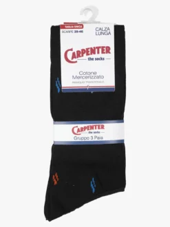Carpenter 3 Paia di calze lunghe da uomo in cotone mercerizzato