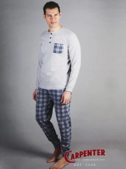 Carpenter Pigiama lungo uomo in cotone