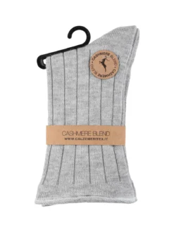 Cashmere Blend Calze corte donna in misto cashmere - grigio