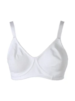 Charme Attrazione Italiana Reggiseno bielastico in cotone senza ferretto COPPA B - bianco