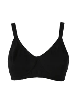 Charme Attrazione Italiana Reggiseno bielastico in cotone senza ferretto COPPA B - nero