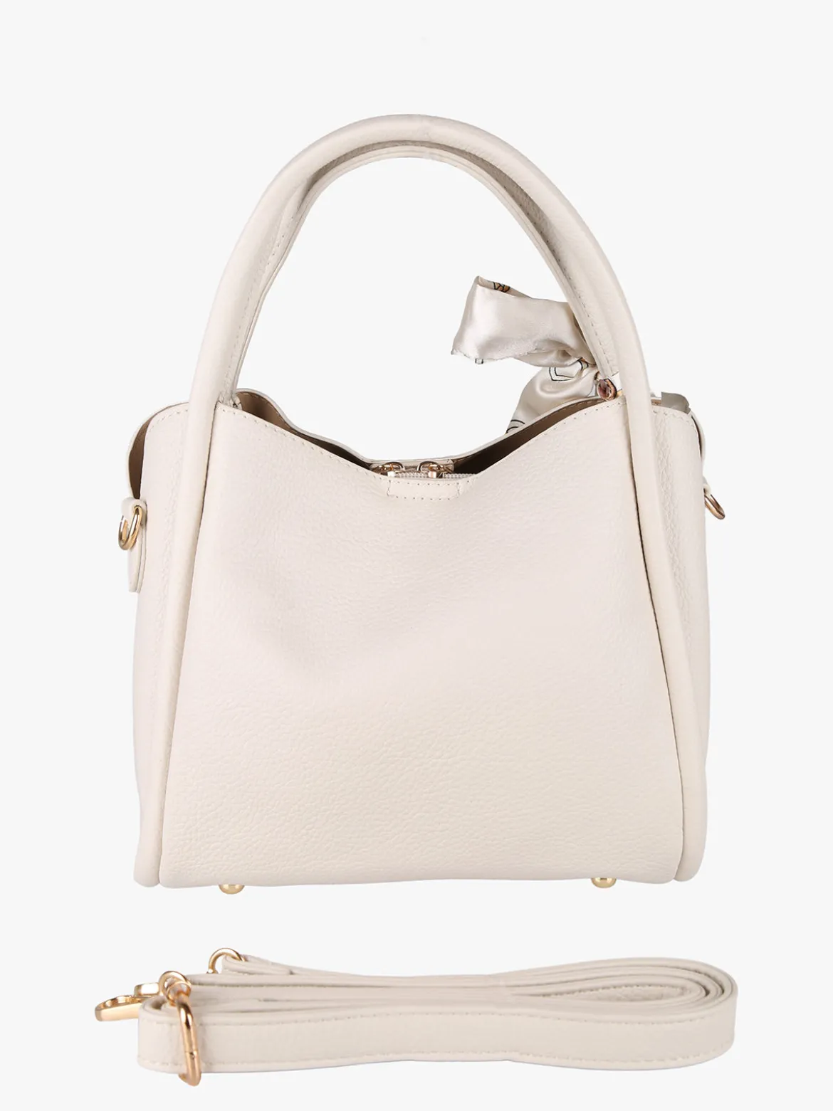 Charro Borsa a mano mini tote con foulard - beige