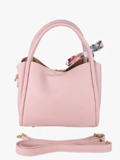 Charro Borsa a mano mini tote con foulard - rosa