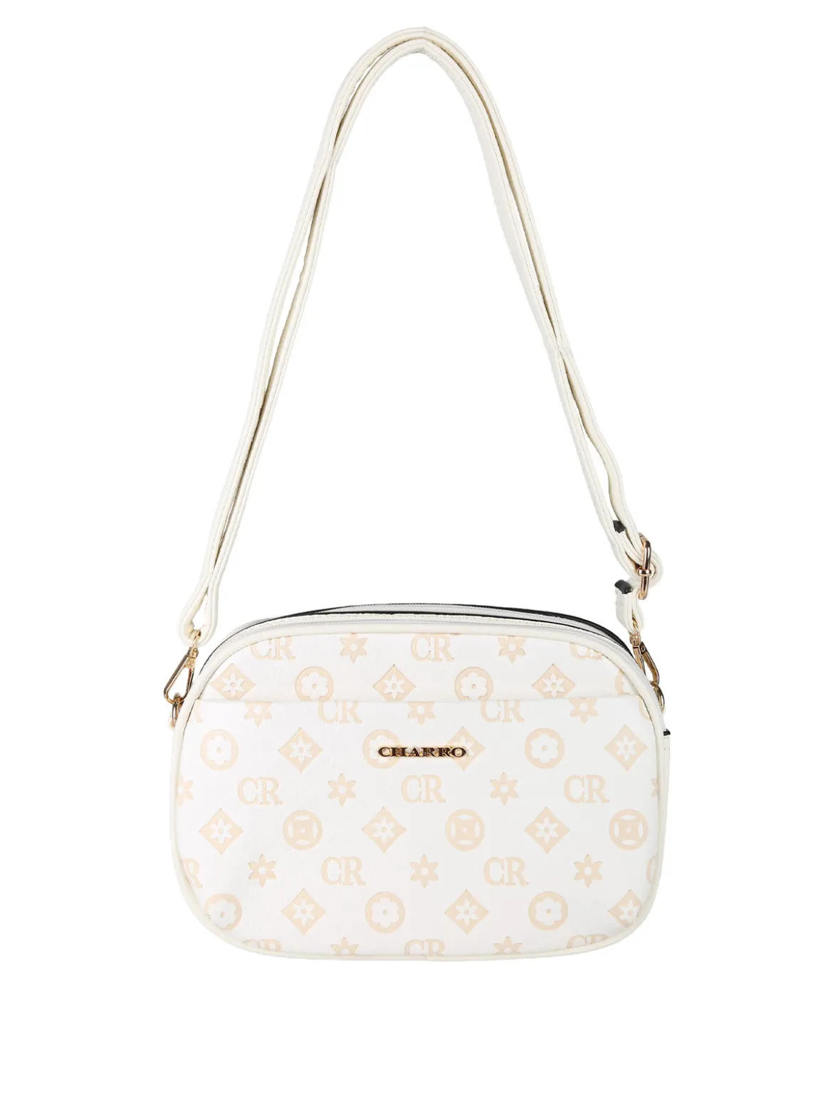 Charro Borsa a tracolla da donna con logo - bianco