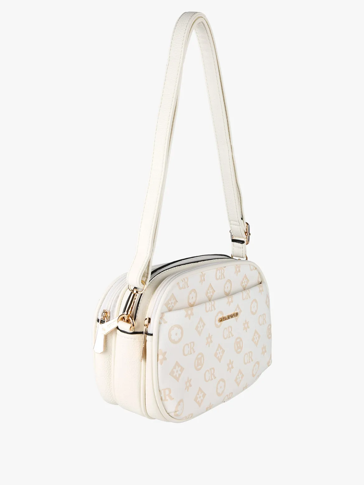 Charro Borsa a tracolla da donna con logo - bianco