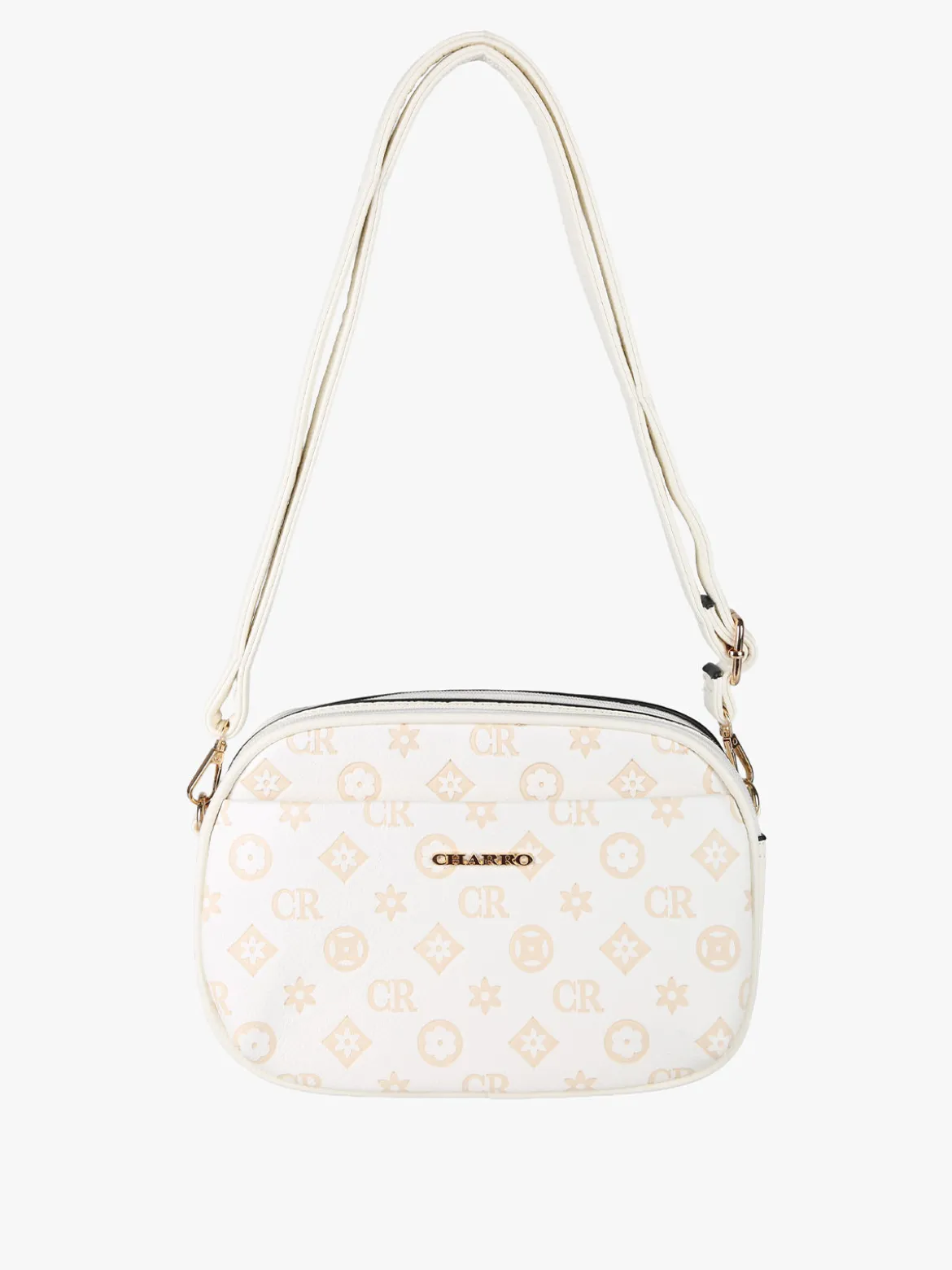 Charro Borsa a tracolla da donna con logo - bianco
