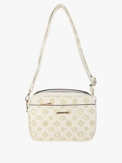 Charro Borsa a tracolla da donna con stampa monogramma - beige