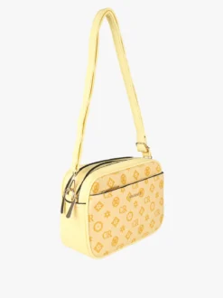 Charro Borsa a tracolla da donna con stampa monogramma - giallo