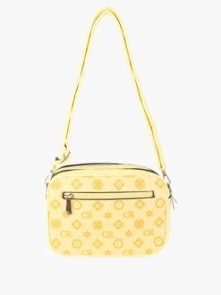 Charro Borsa a tracolla da donna con stampa monogramma - giallo