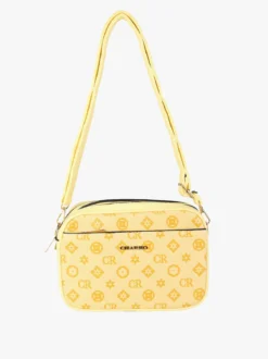 Charro Borsa a tracolla da donna con stampa monogramma - giallo
