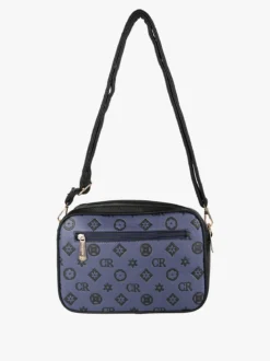 Charro Borsa a tracolla da donna con stampa monogramma - nero