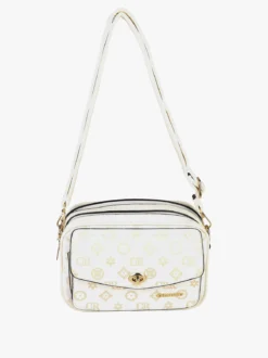 Charro Borsa a tracolla da donna con stampe - bianco
