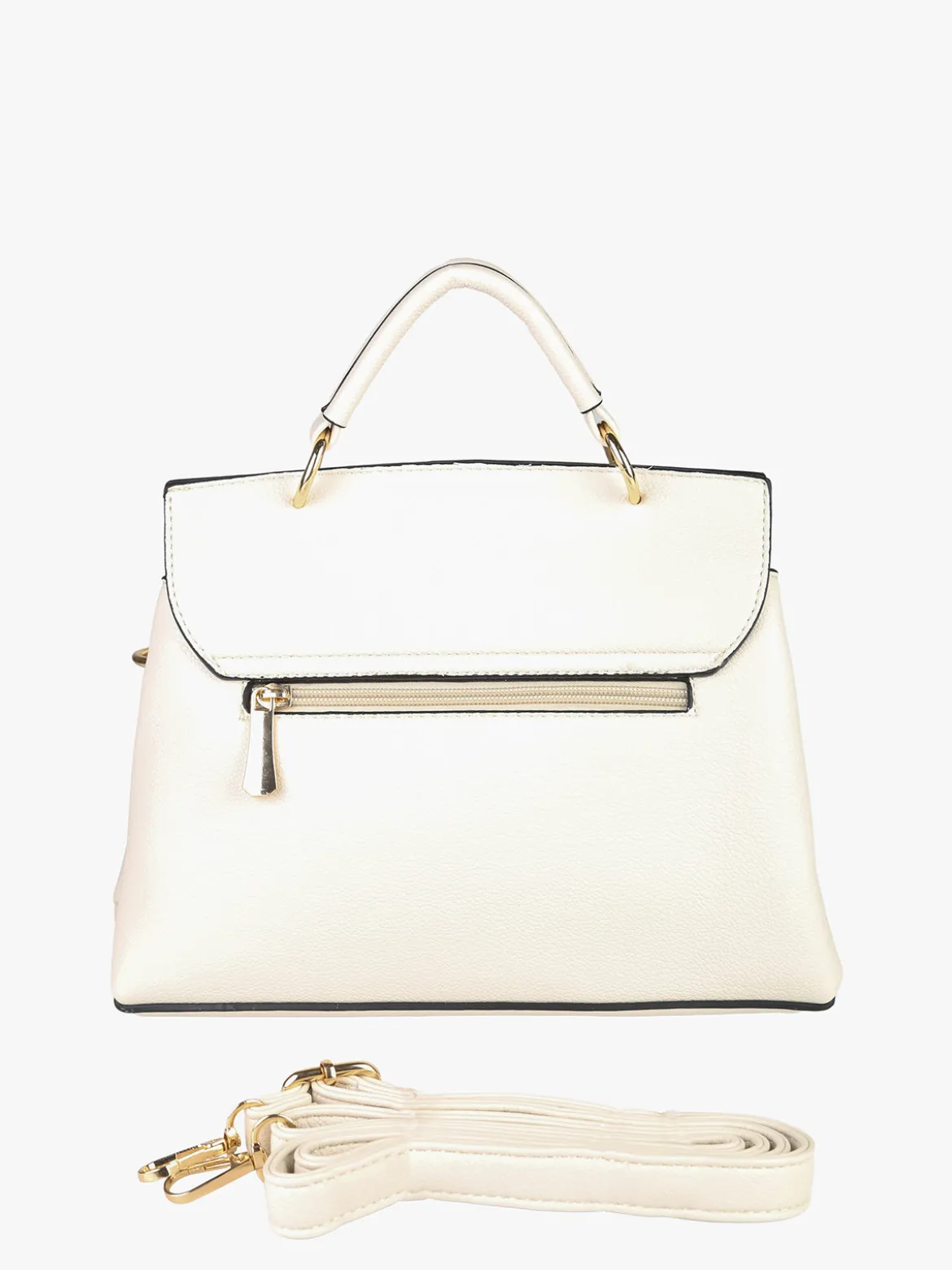 Charro Borsa frame con tracolla e borchie - bianco