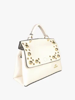 Charro Borsa frame con tracolla e borchie - bianco