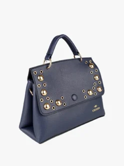 Charro Borsa frame con tracolla e borchie - blu scuro