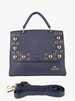 Charro Borsa frame con tracolla e borchie - blu scuro