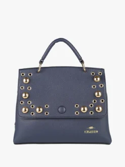 Charro Borsa frame con tracolla e borchie - blu scuro