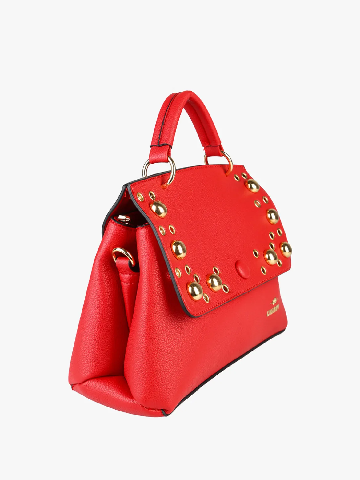 Charro Borsa frame con tracolla e borchie - rosso