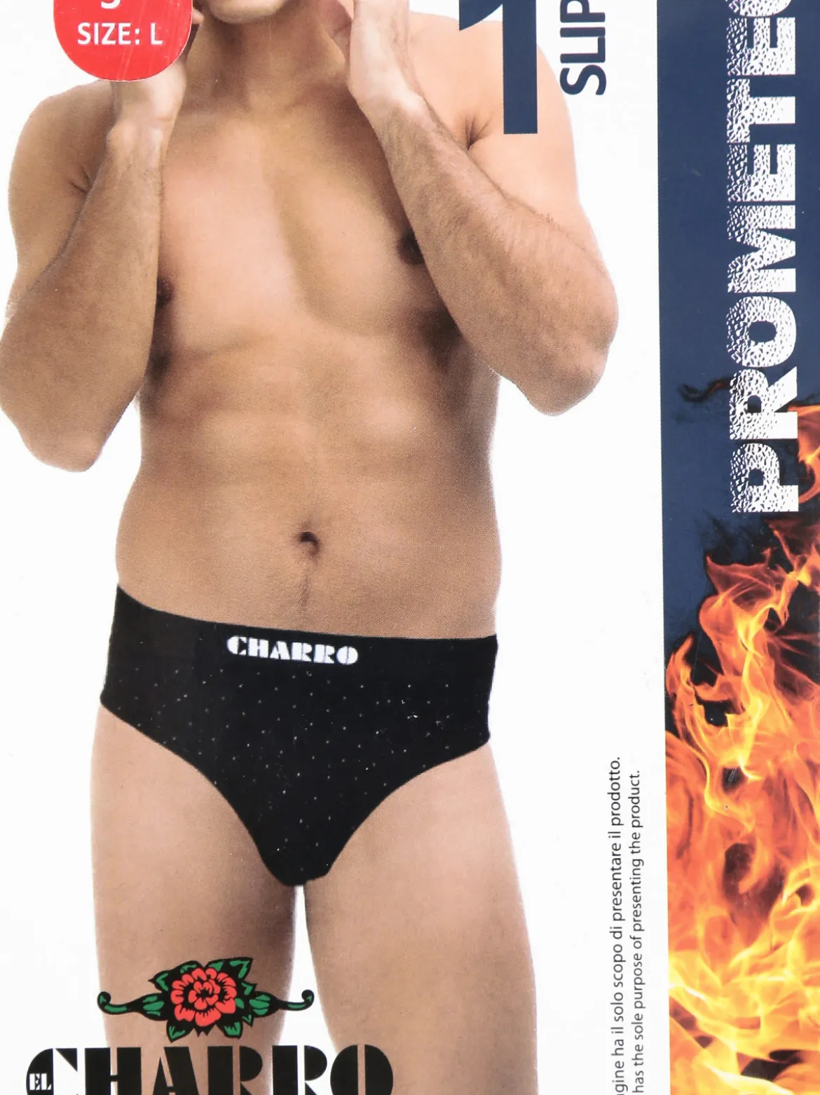 Charro Slip uomo in cotone a pois
