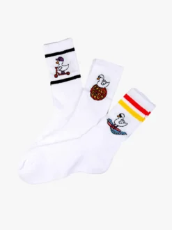 Chill Duck Confezione da 3 paia di calze unisex tennis con disegni
