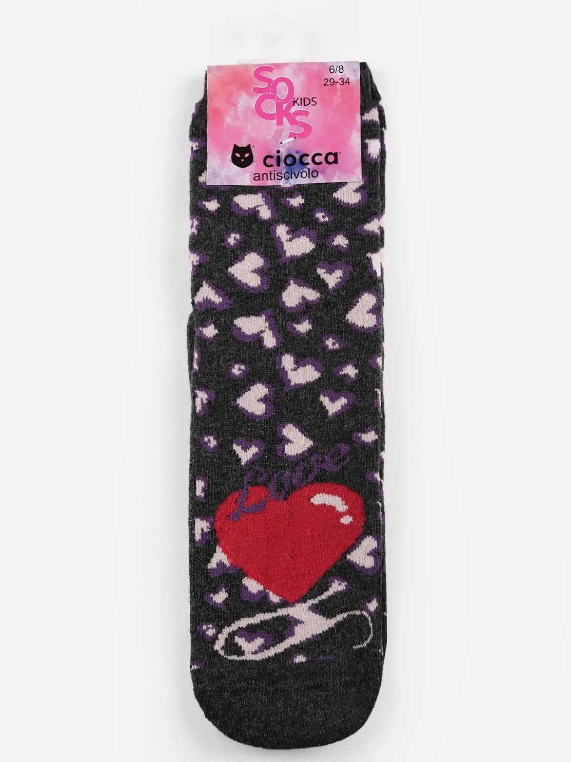 Ciocca Calze antiscivolo bimba con cuori
