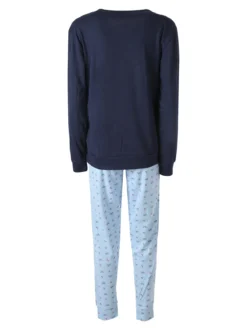 Coconuda Pigiama donna in cotone con stampe - blu scuro
