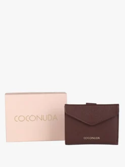Coconuda Portafoglio in pelle da donna con bottone e bustina removibile