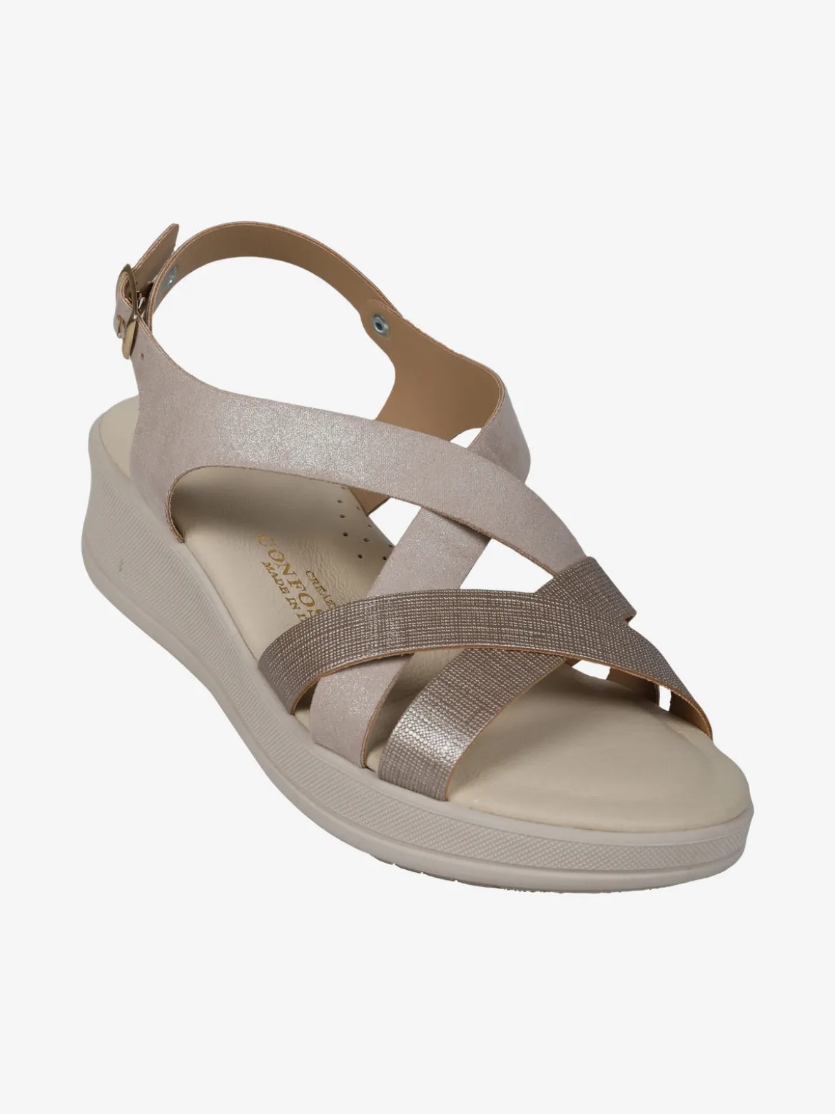 Confosana Sandali donna comfort con zeppa
